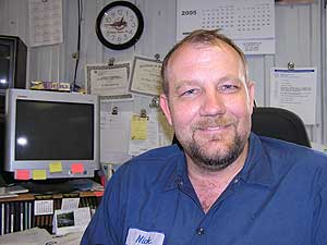 
Ormsby Mayor Nick Hager says the town will fix it's seweage system.  It's one of nearly 30 incorporated and unicorporated communities in the Blue Earth River Basin with sewer problems.   (MPR Photo/Mark Steil)
