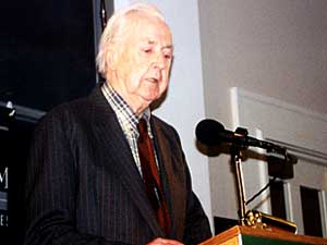 
McCarthy was a featured speaker at a symposium in 2001 on the presidential selection process. The symposium was hosted by the Center for Politics at the University of Virginia. (Photo courtesy of the University of Virginia's Center for Politics)