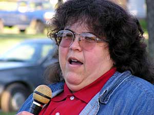 
Shirley Nordrum, environmental director for the Leech Lake Band of Ojibwe, says the EPA's cleanup plan for contaminated house dust is inadequate. Nordrum says many in Cass Lake want St. Regis neighborhood residents to be relocated away from the Superfund site.  (MPR photo/Tom Robertson)
