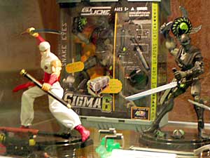 
The new G.I. Joe Sigma Six line has a fantasy-based theme and features characters called Snake Eyes, Spirit, and Stormshadow. (MPR Photo/Tim Pugmire)