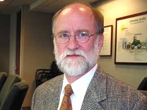
Gordon Mosser is tracking whether "Safest in America" is actually reducing surgical errors. So far, it hasn't reduced the rate of mistakes, but Mosser attributes that to better reporting identifying more errors. (MPR Photo/Lorna Benson)