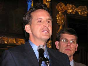 
On May 20, Gov. Pawlenty sought to break the deadlock over the state budget by proposing a "health impact fee," a 75-cents-per-pack increase on cigarettes. The political wisdom of such a move was debated behind the scenes before he made the proposal. (MPR file photo)