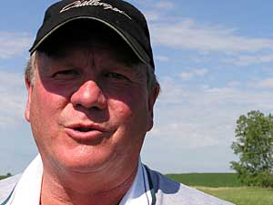 
Crop consultant Jim Nesseth.  Nesseth worked for the Minnesota extension service for almost 15 years. As a private consultant, he monitors nearly 50,000 acres of crops.  (MPR Photo/Mark Steil)