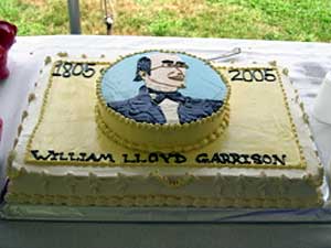 
A birthday cake for William Lloyd Garrison. (Photo courtesy of Curtis Gilbert)