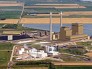 
An artist's rendering of the new Big Stone II power plant, to be built in South Dakota.  (Photo courtesy of Otter Tail Power Co.)