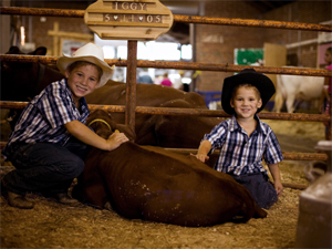
There were 6,080 dairy herds in Iowa in 1990. By 2004, that number had dropped to 2,410. Although the economic outlook for dairy farming isn't good, these young Iowans say they want to raise dairy cows when they grow up.  (Tom Moore Images)