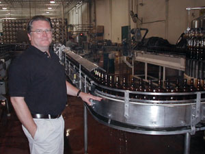 
Summit's Mark Stutrud says beer brewing doesn't use a lot of energy, but costs for beer distributors are up sharply because of higher gasoline and diesel prices (MPR photo/Dan Olson)