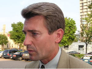 
Minneapolis Mayor R.T. Rybak says he's disturbed by the allegations.  He wouldn't say if Zimmermann should resign or comment on what impact the situation will have on city government. (MPR Photo/Tom Scheck)