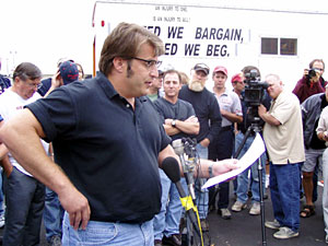 
"It seems to be like just another step in the process for us," says Ted Ludwig, the president of the Twin Cities mechanics union local. (MPR Photo/Annie Baxter)
