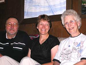 
Sally Mayasich, center, with her parents at their home in Virginia. (MPR Photo/Stephanie Hemphill)