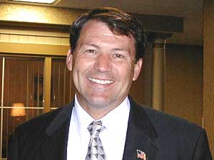 
South Dakota Governor Mike Rounds says he believes it's not a case of whether the state can afford the Homestake project, but that it can't afford not to do it. (MPR photo/Cara Hetland)