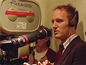
Director Mike Mills on set. Mills adapted the novel for the screen, and says every project he has worked on over the last six years was chosen to help him make this film. (Image courtesy of Sony Pictures Classics)