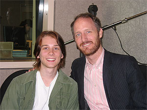 
Lou Pucci, left, plays Justin Cobb in "Thumbsucker," which was written and directed by Mike Mills, based on a novel by Minnesota author Walter Kirn.  (MPR photo/Euan Kerr)