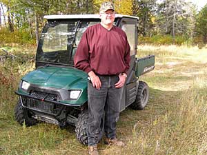 
Miles Hoganson spends hours driving his off-highway vehicle through the maze of trails in Beltrami Island State Forest.  (MPR photo/Tom Robertson)