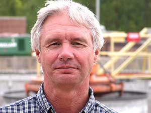 
Jim Ackerman, who manages the Grand Rapids Water Treatment Plant, worries about the quality of data collected by volunteers.  (MPR Photo/Dan Gunderson)