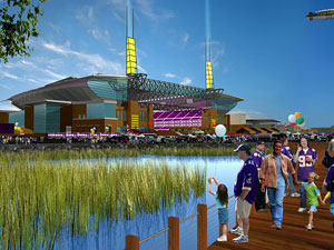  ... sketches with the sketches of past proposals for a new VIKINGS STADIUM