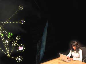 
"Supervision" tells the story of a Sri Lankan woman who communicates with her granddaughter in New York via webcam. While the grandmother is slowly losing her memory, the granddaughter attempts to preserve it in pictures and dates.  (Photo courtesy of the artist)