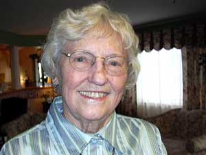 
Like other girls who attended high school in the '40s, '50s and '60s, Marian Bemis Johnson had no option to play sports.  That lack of opportunity was what compelled her to start research for the book.   (MPR Photo/Jayne Solinger)