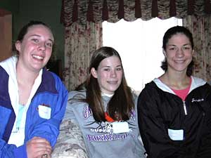 
Members of the 2005 Grand Meadow high school girls baskeball team say they can't image what their lives would be like if they weren't allowed to play ball.  (MPR Photo/Jayne Solinger)