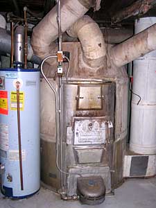 
If your furnace looks like this, you may be worried about high natural gas prices this winter.  (MPR Photo/Laura McCallum)
