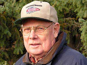 
Donald Gjerdrum lives on his home farm near Mabel, Minnesota. His farm was the home for Floyd the pig after  Gjerdrum's dad bought Floyd from the University of Minnesota. (MPR Photo/Mark Steil)