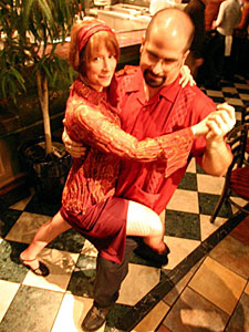 
Mandragora founder and accordian player Bob Barnes dancing tango with Diane Hillbrant. (Photo courtesy of Brooks Peterson)