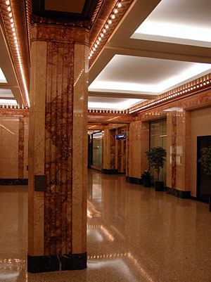 
Ornate hallways mark the First National Bank building. (MPR Photo/William Wilcoxen)