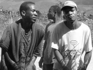 
These drummers are beating a rhythm known as vimbuza.  (Photo: Jonah Eller-Isaacs)