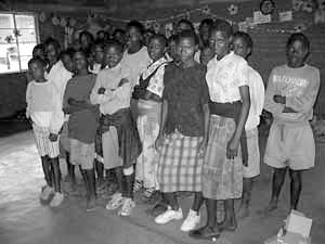 
The Future Vision Secondary School Choir poses after a performance. (Photo: Jonah Eller-Isaacs)