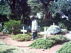 
A current resident of Nyumbani reflects on the past. (Photo: Jonah Eller-Isaacs)