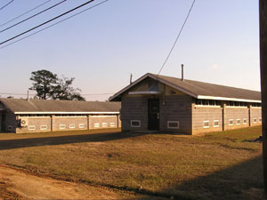 
The barracks at Camp Shelby. (MPR Photo/Mark Zdechlik)