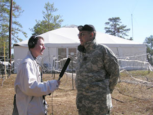 
Lt. Gen. Russel Honore, who's in charge of all Army Guard and Reserve training east of the Mississippi, insists the First Brigade will not be scavenging for equipment as they do their final stage-up in Kuwait before heading into Iraq.

 (Photo by MAJ. Wade  Bastian)