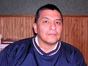 
Leech Lake Tribal Chairman George Goggleye says he's heartbroken by all of the senseless deaths in Cass Lake. The chairman says the community needs to declare war on drug dealers, gansters and those who perpetrate violent crimes. Goggleye has invited tribal, state and local agency leaders to begin working togethr to fix the community's complicated social problems.
 (MPR Photo/Tom Robertson)