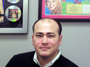 
Best Buy's Kelly Egan helped establish the partnership with CD Baby.  He says his own musical interests often steered him to that Web site. (MPR Photo/Annie Baxter)