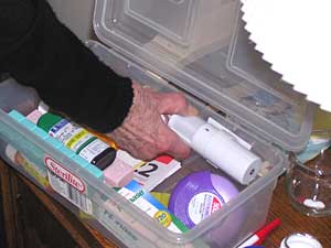 
The sensors also monitor how often seniors open their pill boxes.  (MPR Photo/Lorna Benson)