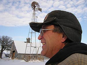 
Charlie Sandager farms near the town of Hills in the southwest corner of Minnesota. (MPR Photo/Mark Steil)