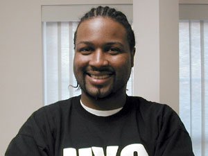 
32 year old Jimmy Stanback a former gang member co founded Urban Youth Conservation with Ferome Brown  (MPR photo/Dan Olson)