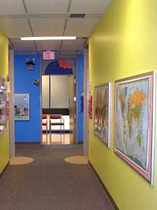 
A hallway of the International Adoption Clinic. (MPR Photo/Greta Cunningham)