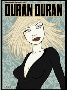 
Duran Duran, Tara McPherson, Portland, Oregon. Screenprint.
 (Image courtesy of MCAD)