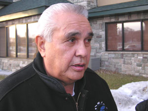 
Francis Brun  lost his son, Derrick, a security guard, in the shooting. (MPR Photo/Tom Robertson)