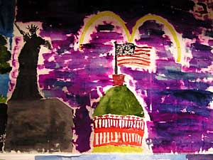 
Teacher Rob Arneson says Chinese students see America as a fast food country. (MPR Photo/Bob Reha)